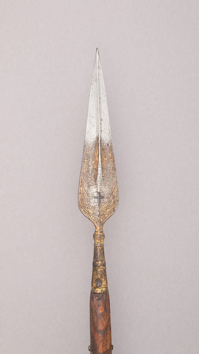 Spontoon, Steel, wood (ash), gold, Italian, Savoy