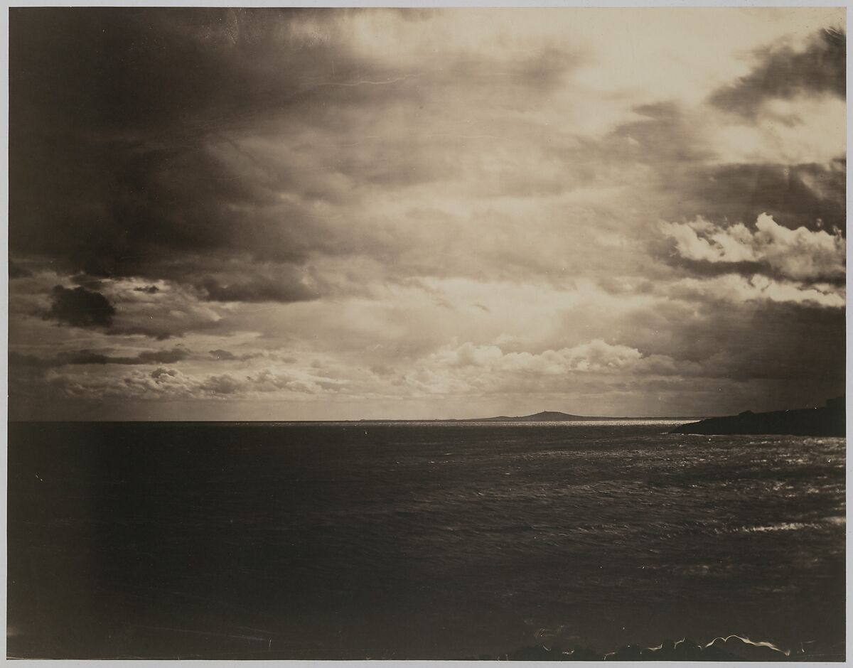 Mediterranean with Mount Agde, Gustave Le Gray (French, 1820–1884), Albumen silver print from two glass negatives 