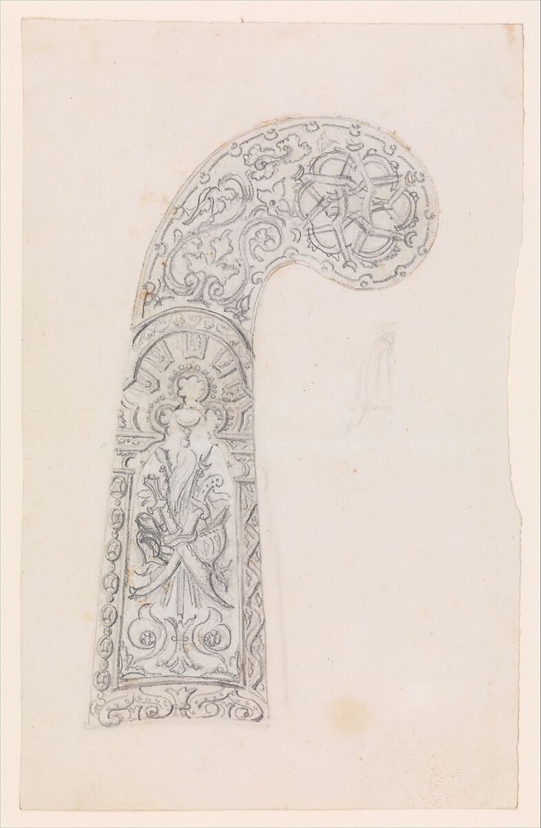 Designs for the Ornament of Swords and Firearms, Workshop of Louis-François Devisme (French, Paris, active 1833–1886), Leather, paper, pencil, ink, colored wash, French, Paris