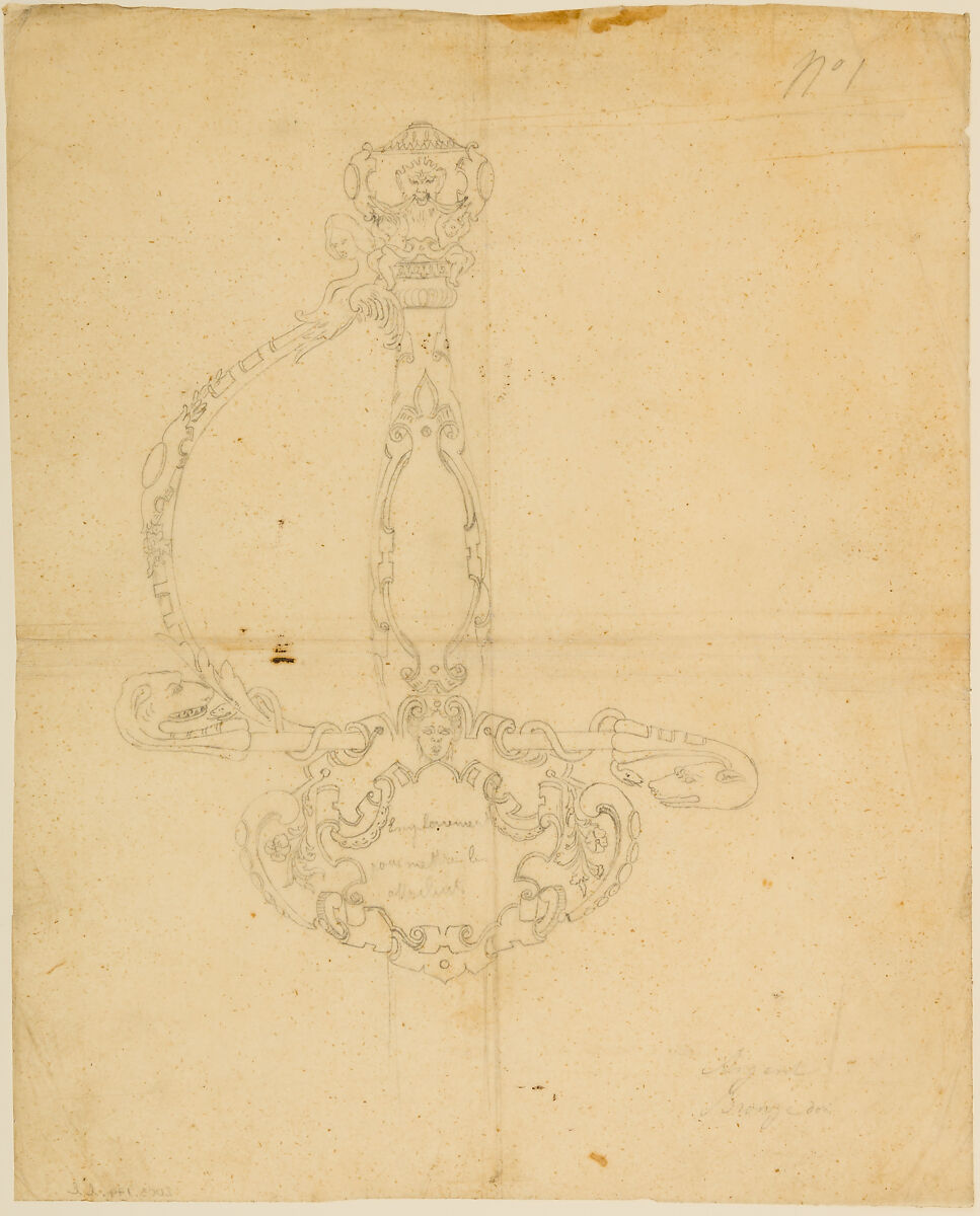 Designs for the Ornament of Swords and Firearms, Workshop of Louis-François Devisme (French, Paris, active 1833–1886), Leather, paper, pencil, ink, colored wash, French, Paris