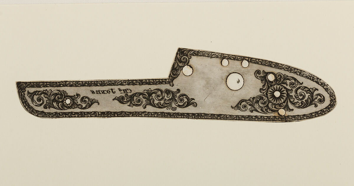 Designs for the Ornament of Swords and Firearms, Workshop of Louis-François Devisme (French, Paris, active 1833–1886), Leather, paper, pencil, ink, colored wash, French, Paris