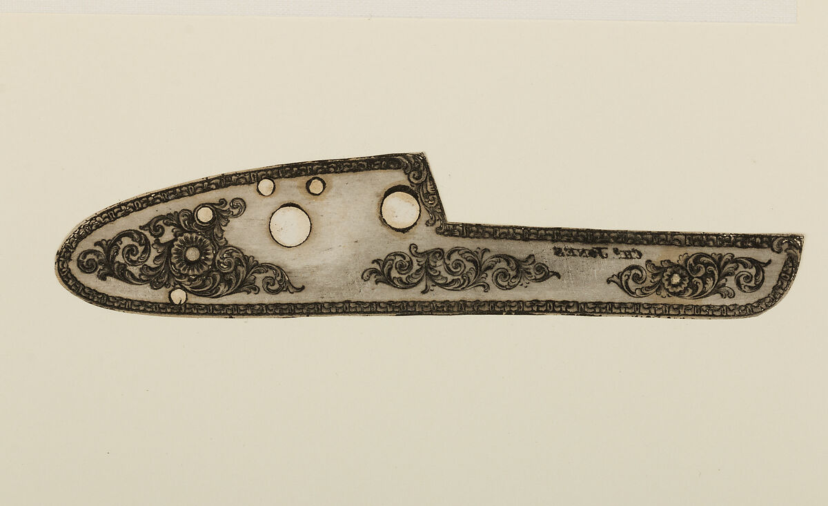 Designs for the Ornament of Swords and Firearms, Workshop of Louis-François Devisme (French, Paris, active 1833–1886), Leather, paper, pencil, ink, colored wash, French, Paris
