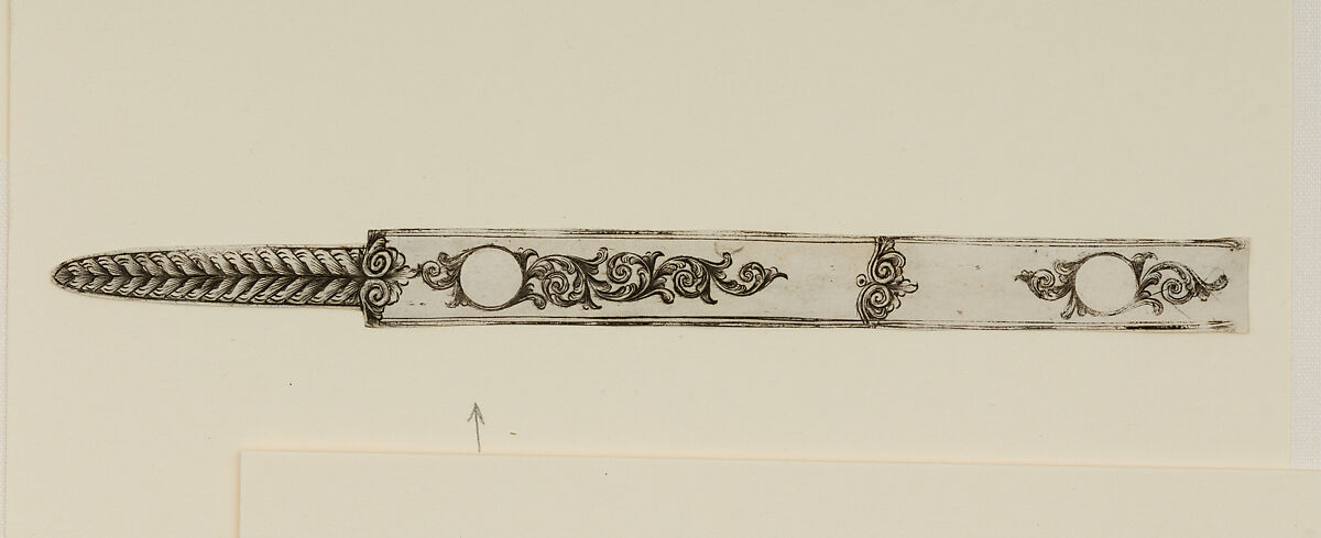 Designs for the Ornament of Swords and Firearms, Workshop of Louis-François Devisme (French, Paris, active 1833–1886), Leather, paper, pencil, ink, colored wash, French, Paris