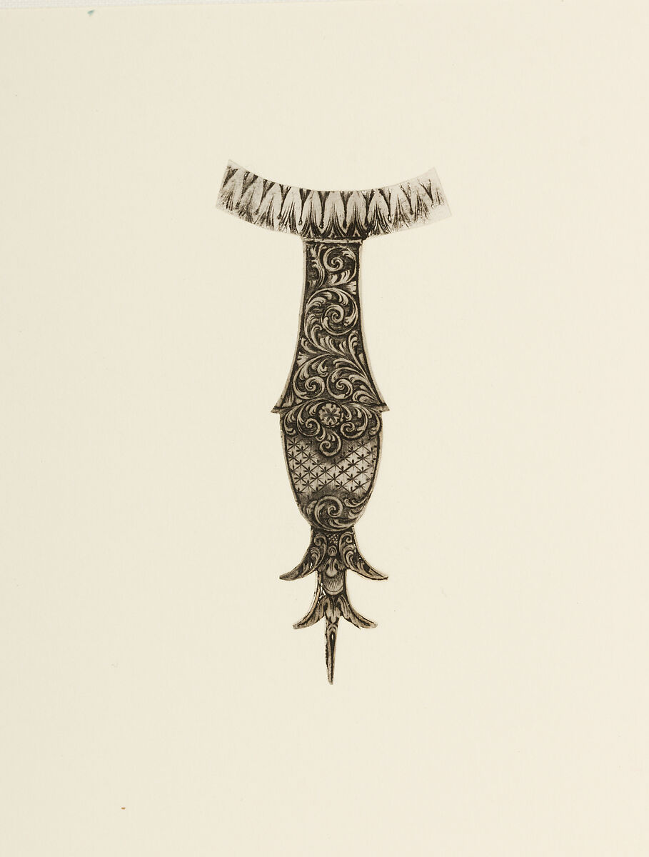Designs for the Ornament of Swords and Firearms, Workshop of Louis-François Devisme (French, Paris, active 1833–1886), Leather, paper, pencil, ink, colored wash, French, Paris