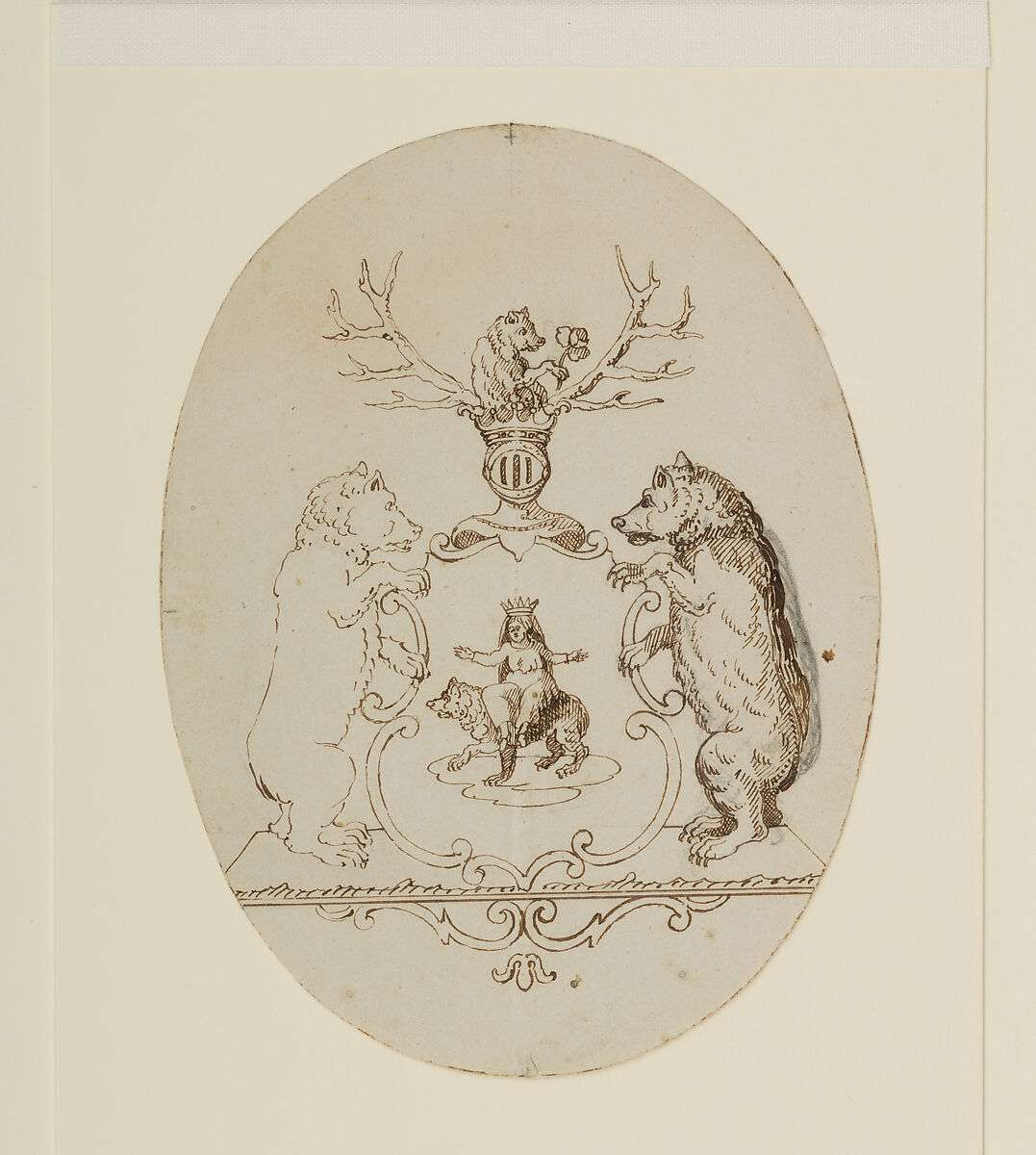 Designs for the Ornament of Swords and Firearms, Workshop of Louis-François Devisme (French, Paris, active 1833–1886), Leather, paper, pencil, ink, colored wash, French, Paris