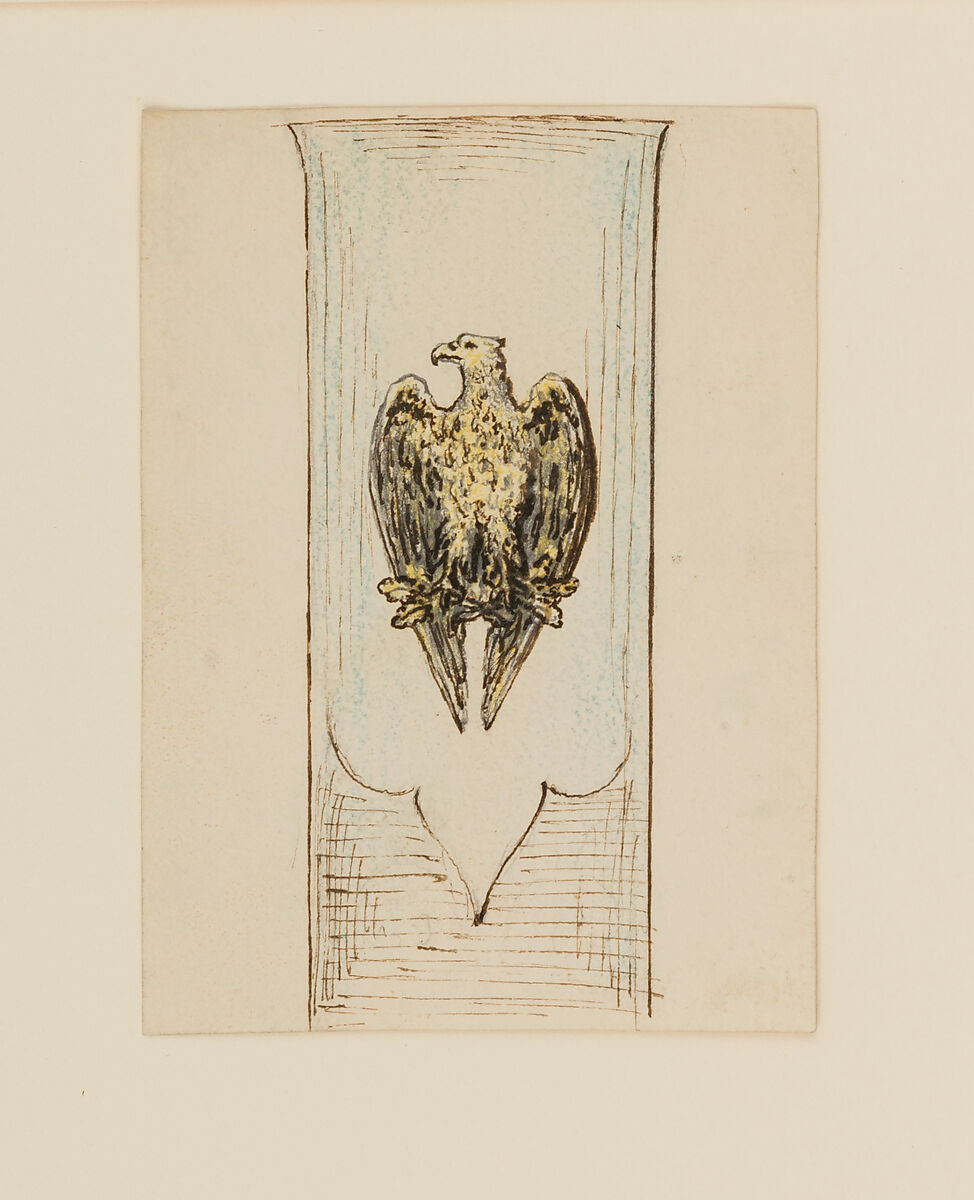 Designs for the Ornament of Swords and Firearms, Workshop of Louis-François Devisme (French, Paris, active 1833–1886), Leather, paper, pencil, ink, colored wash, French, Paris