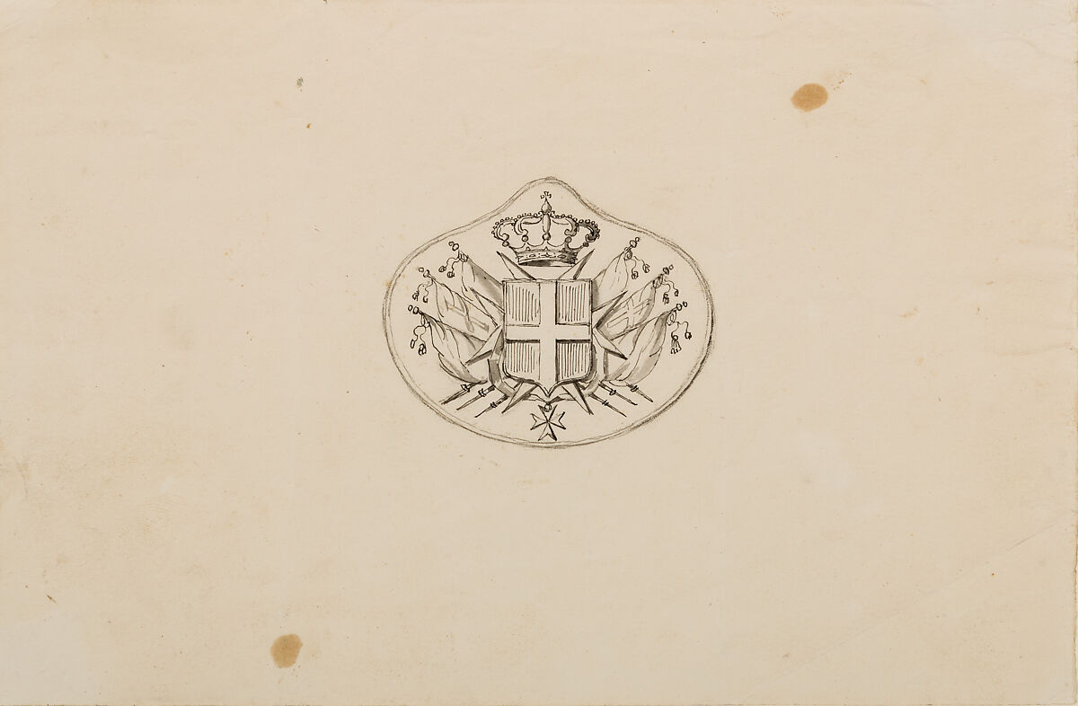 Designs for the Ornament of Swords and Firearms, Workshop of Louis-François Devisme (French, Paris, active 1833–1886), Leather, paper, pencil, ink, colored wash, French, Paris