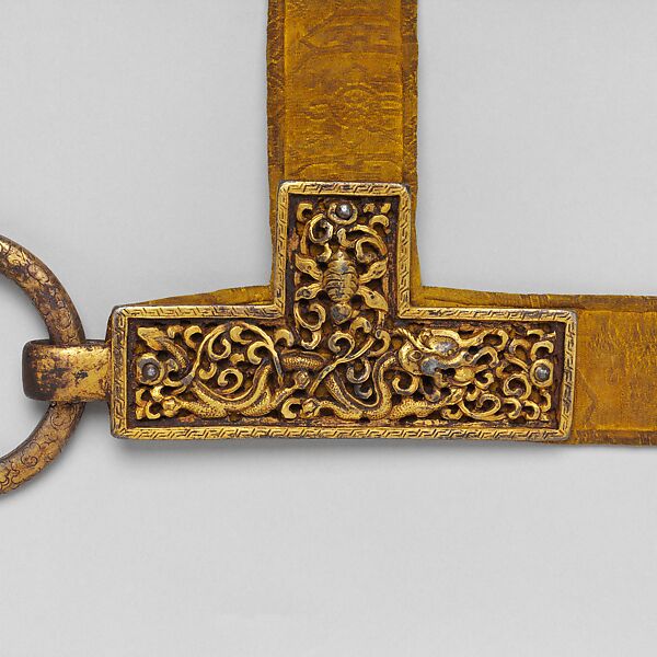 Bridle, Breast Collar, Crupper, and Stirrups, Iron, gold, copper, tin, textile (silk), leather, yak hair, Tibetan