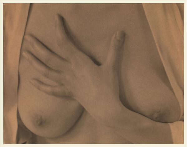 Georgia O'Keeffe — Hand and Breasts, Alfred Stieglitz  American, Palladium print