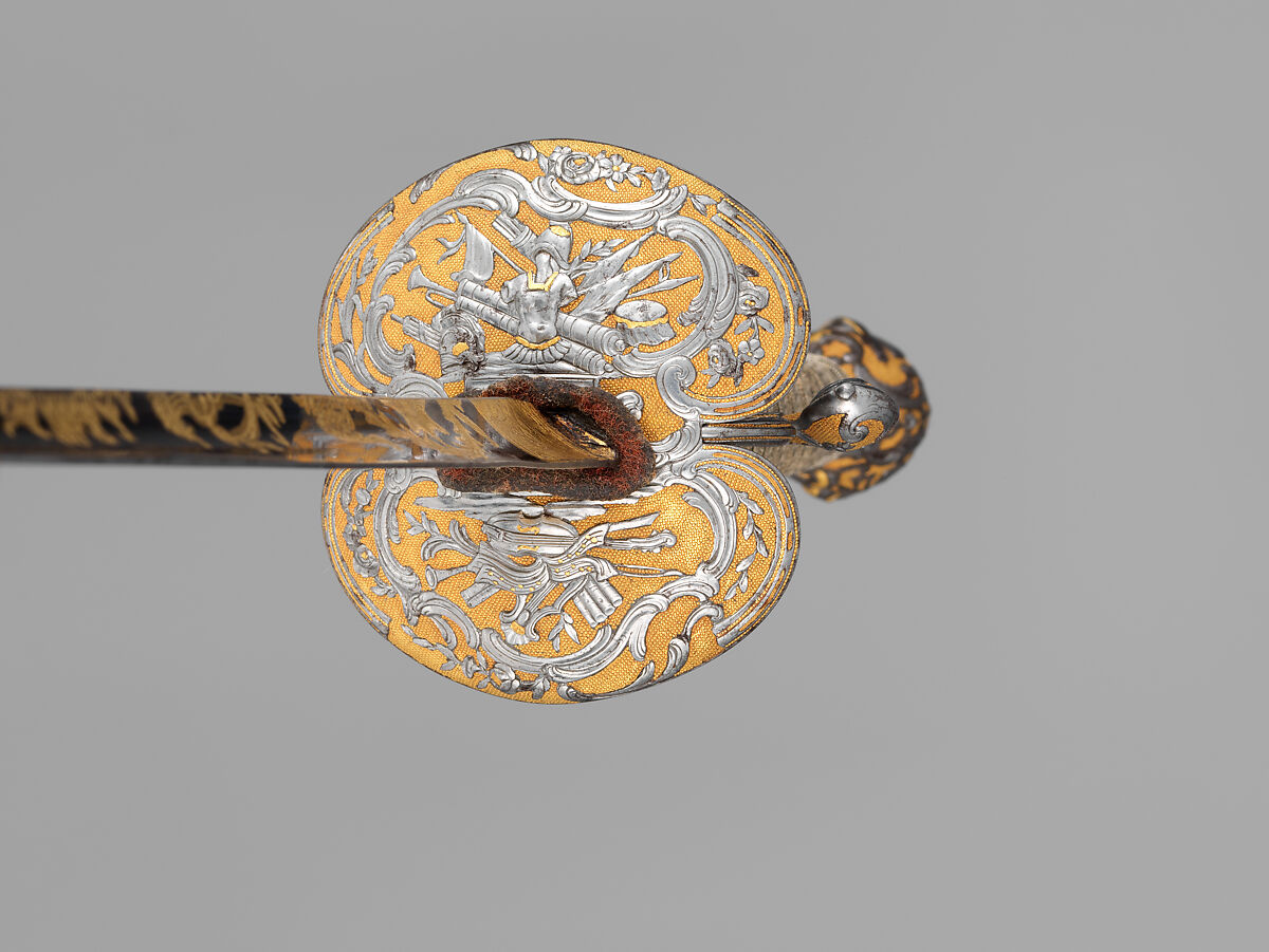 Smallsword, Steel, silver, gold, wood, textile, French