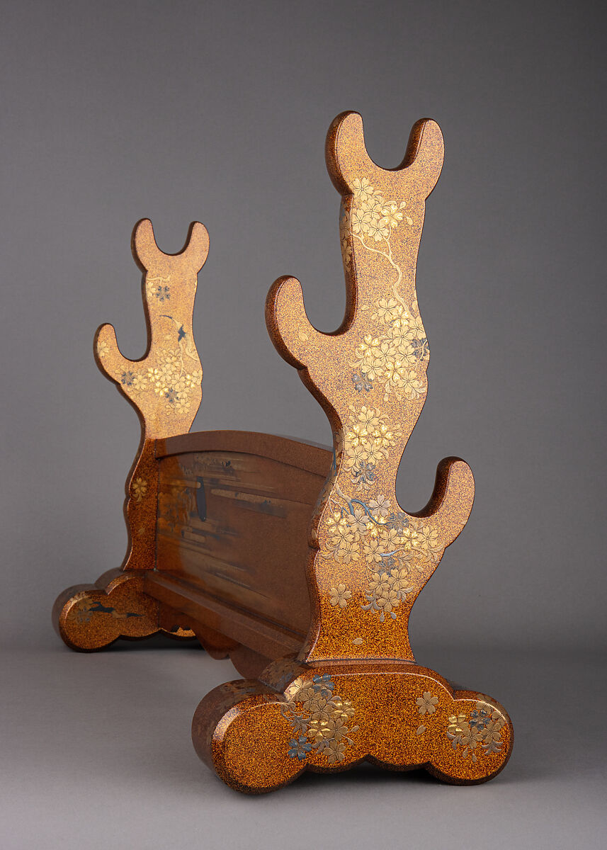 Sword Stand (<i>Katana Kake</i>), Wood, lacquer, Japanese