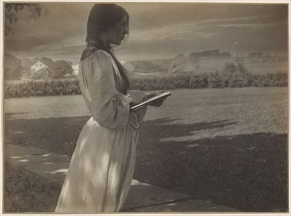 The Sketch, Gertrude Käsebier (American, 1852–1934), Platinum print 