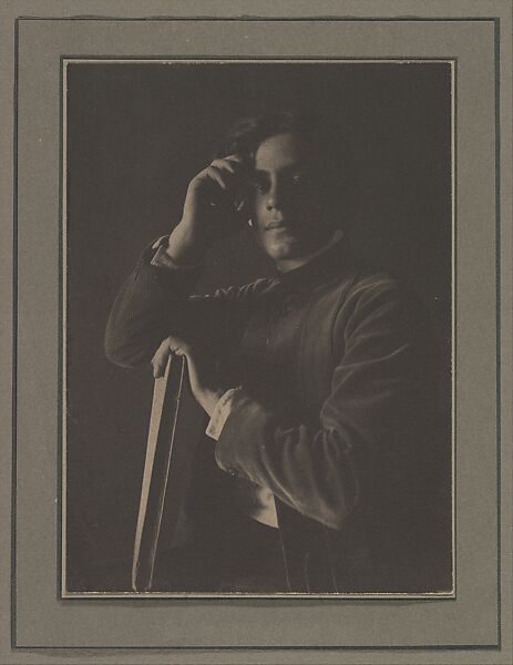 Portrait of a Man with Book, F. Holland Day (American, Norwood, Massachusetts 1864–1933 Norwood, Massachusetts), Platinum print 