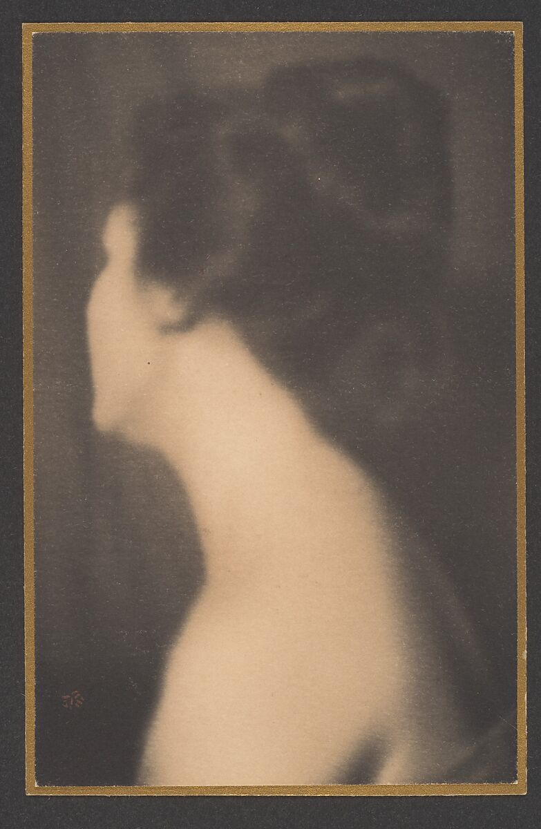 [The Averted Head - A Study in Flesh Tones], Joseph T. Keiley (American, 1869–1914), Platinum print 