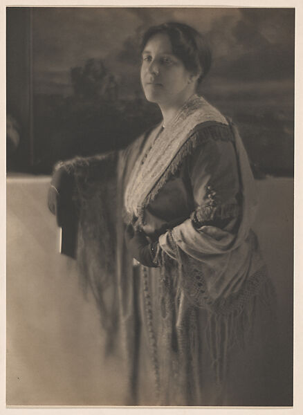 Mrs. Alfred Stieglitz, Adolf de Meyer (American (born France), Paris 1868–1946 Los Angeles, California), Platinum print 