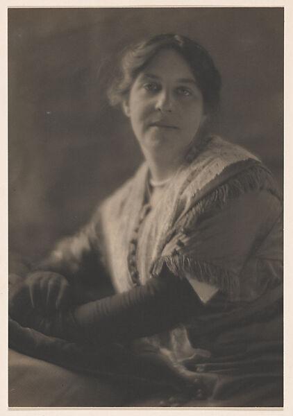 Mrs. Alfred Stieglitz, Adolf de Meyer (American (born France), Paris 1868–1946 Los Angeles, California), Platinum print 