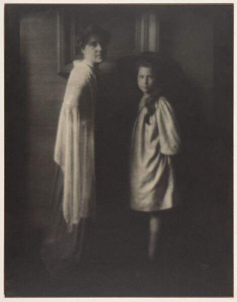 Mrs. Stieglitz and Katherine, Edward J. Steichen (American (born Luxembourg), Bivange 1879–1973 West Redding, Connecticut), Gum bichromate over platinum print 