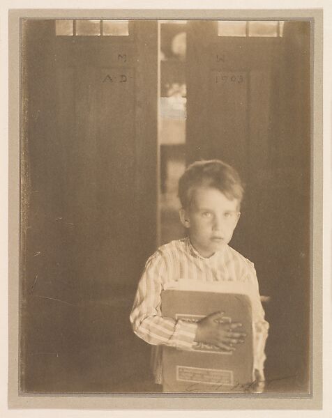 Boy with "Camera Work", Clarence H. White (American, 1871–1925), Platinum print 