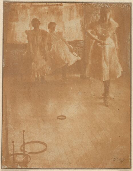 The Ring Toss, Clarence H. White (American, 1871–1925), Gum bichromate print 