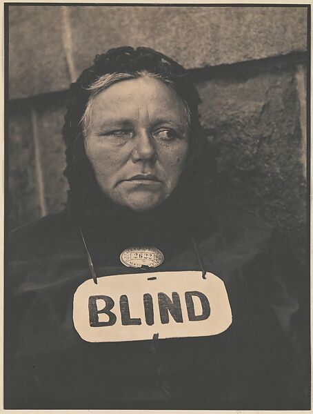 Blind Woman, New York, Paul Strand  American, Platinum print