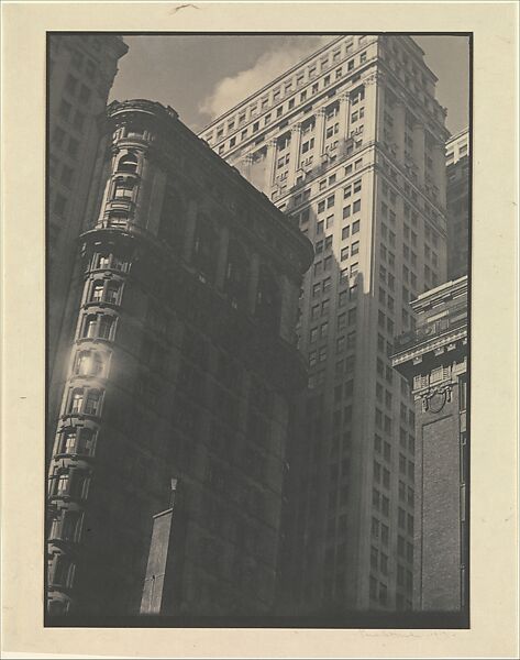 [Office Buildings from Below, New York], Paul Strand  American, Platinum print