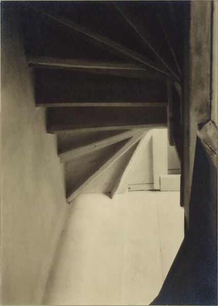 Doylestown House—Stairs from Below, Charles Sheeler (American, Philadelphia, Pennsylvania 1883–1965 Dobbs Ferry, New York), Gelatin silver print 