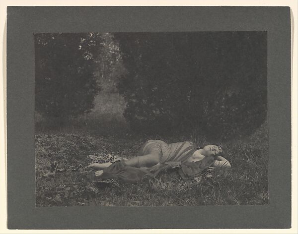 [Draped Nude Lounging on the Grass], F. Holland Day (American, Norwood, Massachusetts 1864–1933 Norwood, Massachusetts), Platinum print 