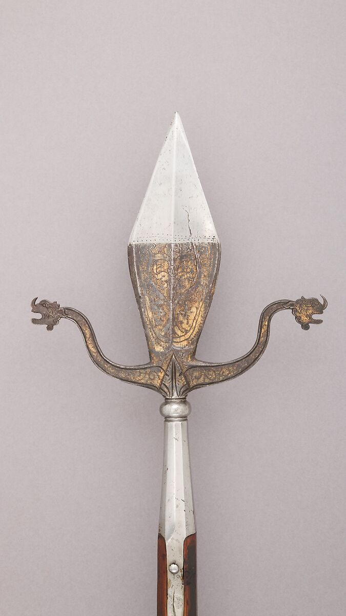 Linstock, Steel, wood, gold, Italian