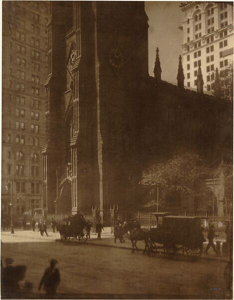 Trinity Church, New York, Edward J. Steichen (American (born Luxembourg), Bivange 1879–1973 West Redding, Connecticut), Gum bichromate over platinum print 