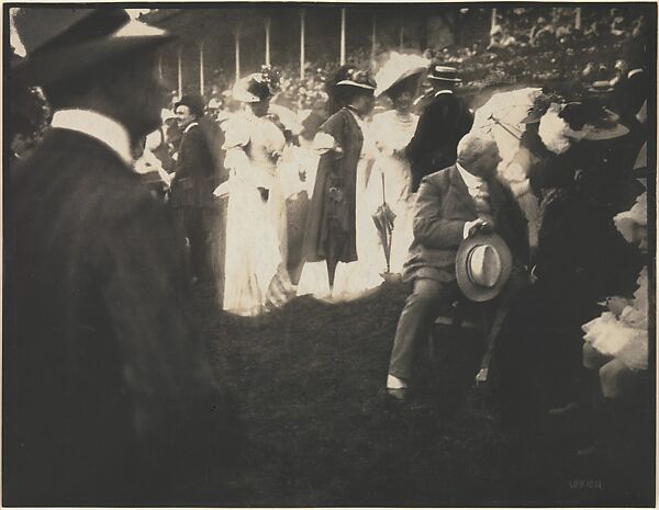 Steeplechase Day, Paris - The Grandstand, Edward J. Steichen (American (born Luxembourg), Bivange 1879–1973 West Redding, Connecticut), Direct carbon print 