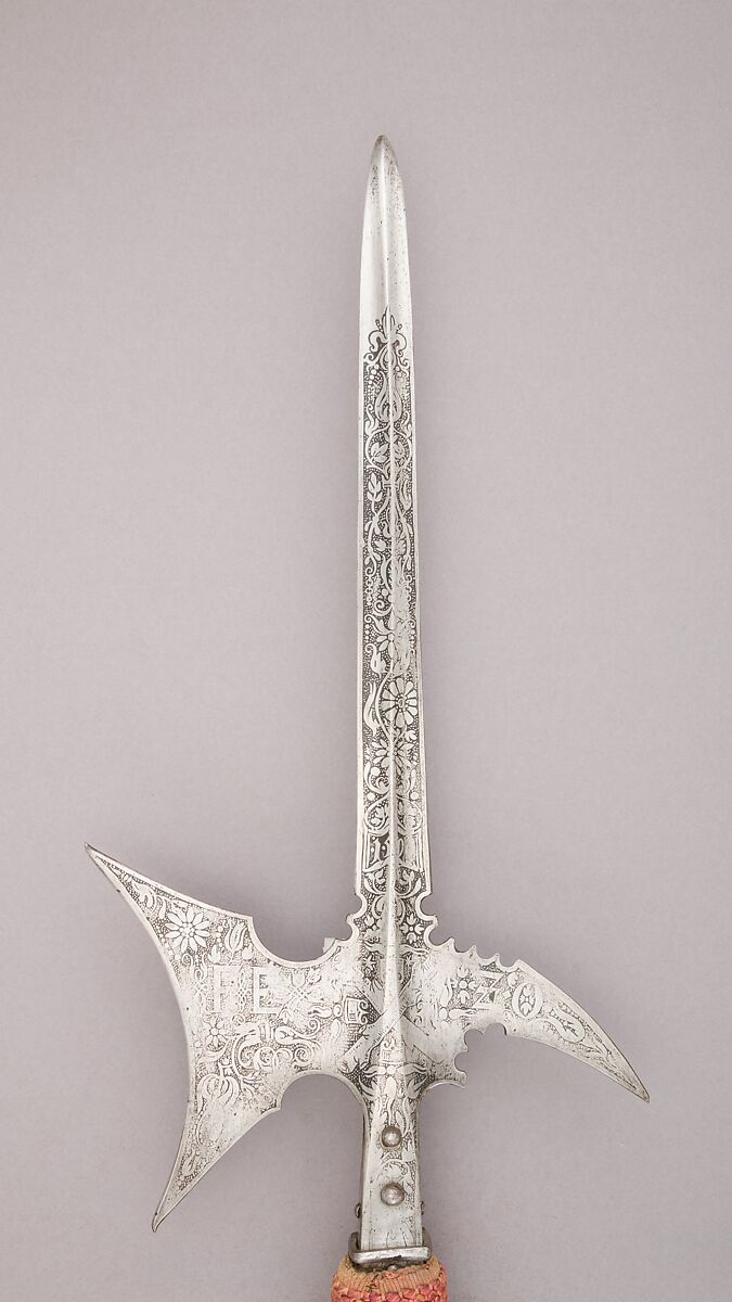 Halberd, Steel, wood, textile, Austrian 