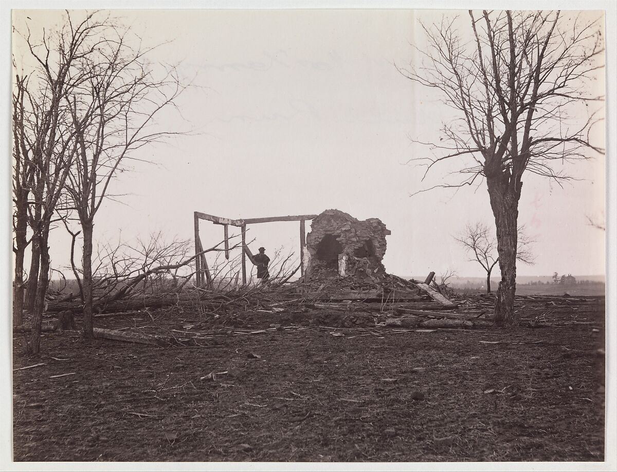 Ruins of Mrs. Henry's House, Battlefield of Bull Run, George N. Barnard (American, 1819–1902), Albumen silver print from glass negative 