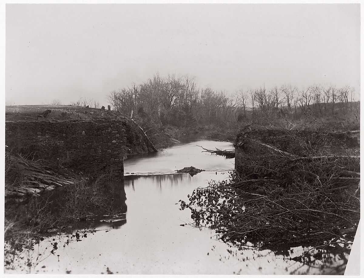 Bull Run.  The Stone Bridge, Timothy H. O&#39;Sullivan (American, born Ireland, 1840–1882), Albumen silver print from glass negative 