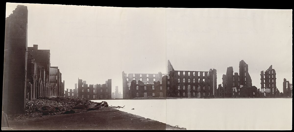 Ruins of Gallego Flour Mills, Richmond, Alexander Gardner (American, Glasgow, Scotland 1821–1882 Washington, D.C.), Albumen silver prints from glass negatives 