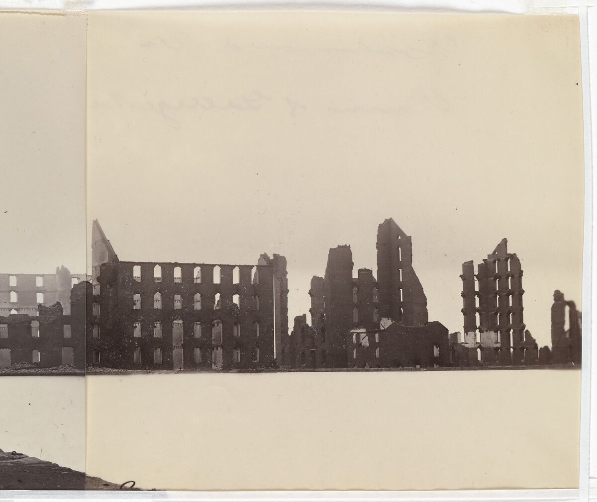 Ruins of Gallego Flour Mills, Richmond, Alexander Gardner (American, Glasgow, Scotland 1821–1882 Washington, D.C.), Albumen silver prints from glass negatives