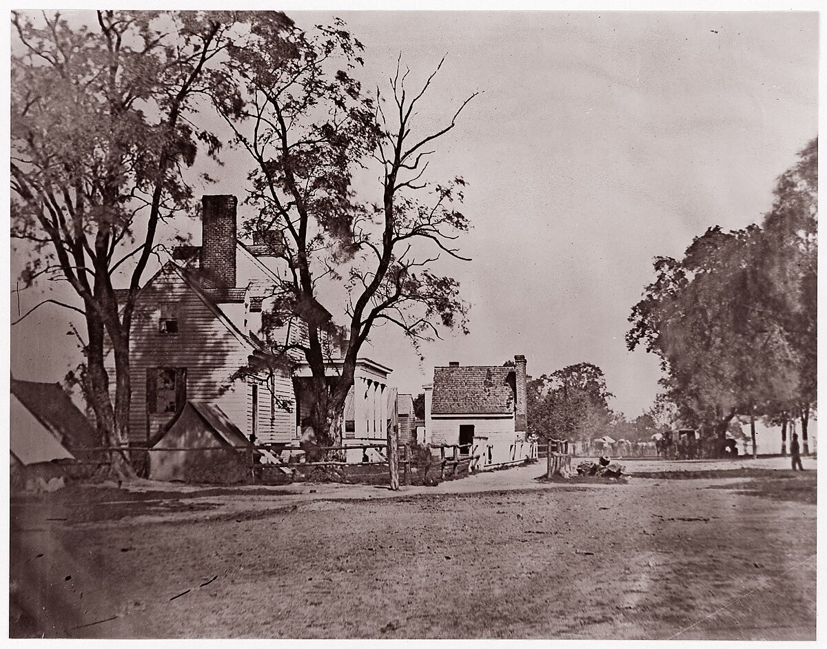 [Headquarters of Captain H. B. Blood, Assistant Quartermaster at City Point, Virginia], Andrew Joseph Russell (American, 1830–1902), Albumen silver print from glass negative 