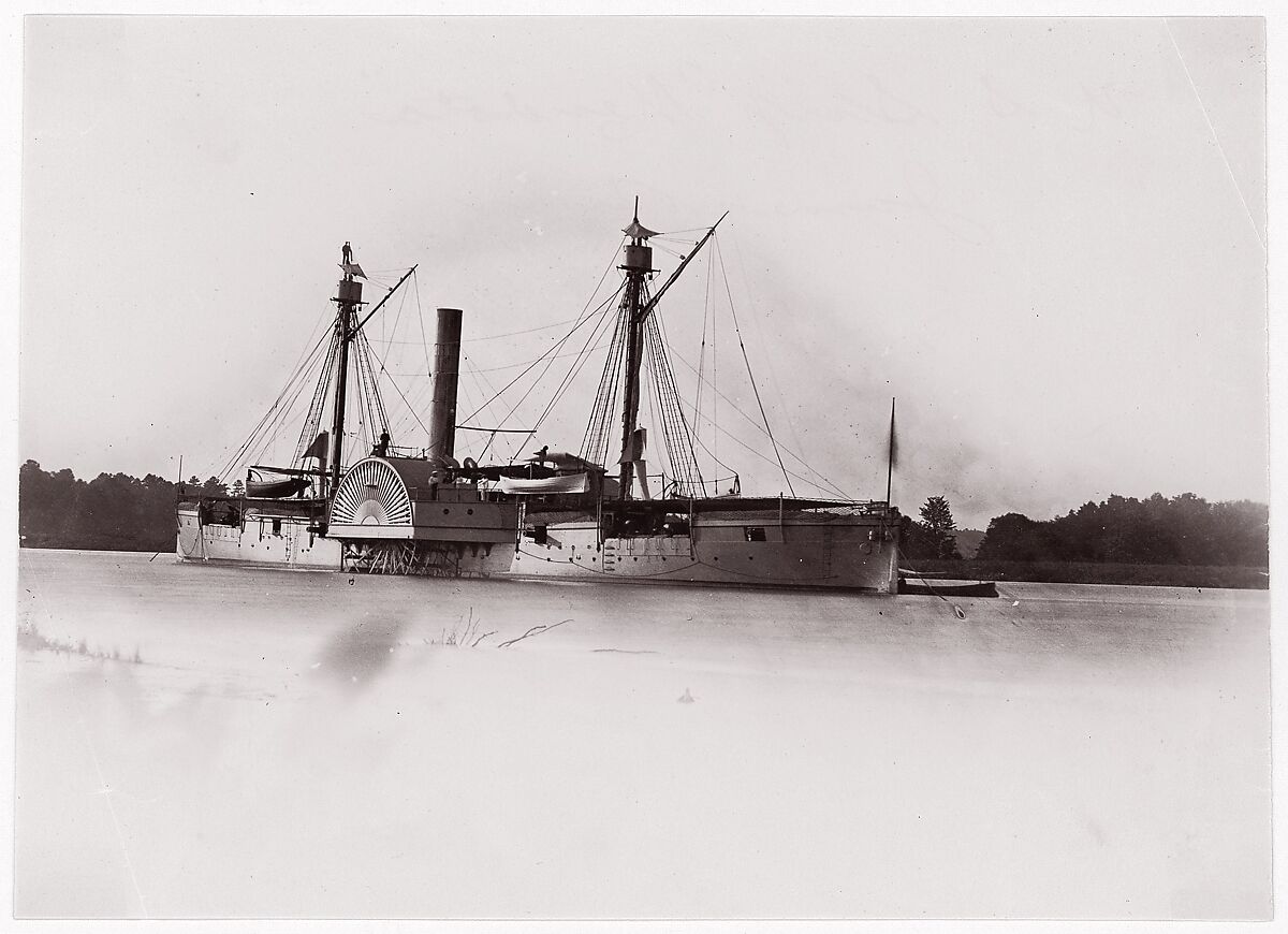 [U.S. Gunboat "Mendota," James River, Virginia], Unknown (American), Albumen silver print from glass negative 