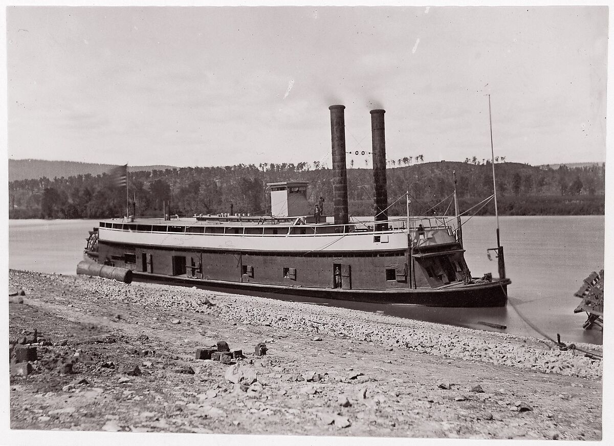 "General Grant" at Kingston Gap, Tennessee River, Unknown (American), Albumen silver print from glass negative 