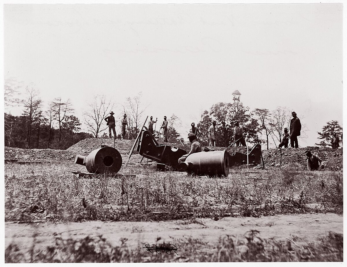 Pontoon Bridge at Deep Bottom, James River, Andrew Joseph Russell (American, 1830–1902), Albumen silver print from glass negative 