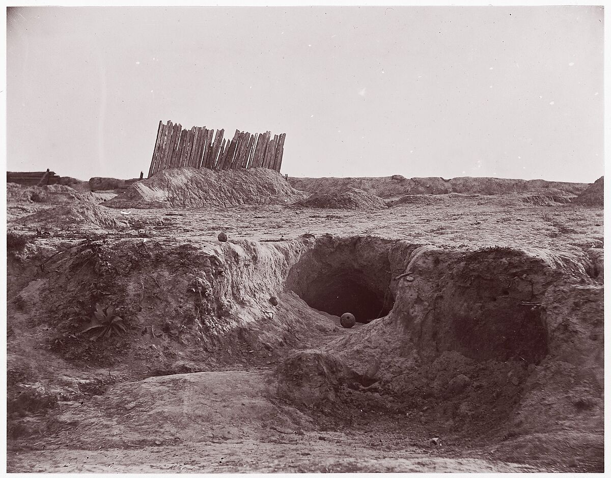 [The "Mine," Petersburg, Virginia], Attributed to Timothy H. O&#39;Sullivan (American, born Ireland, 1840–1882), Albumen silver print from glass negative 