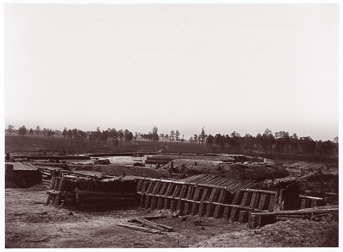 Interior of Fort Sedgwick, before Petersburg, Timothy H. O&#39;Sullivan (American, born Ireland, 1840–1882), Albumen silver print from glass negative 