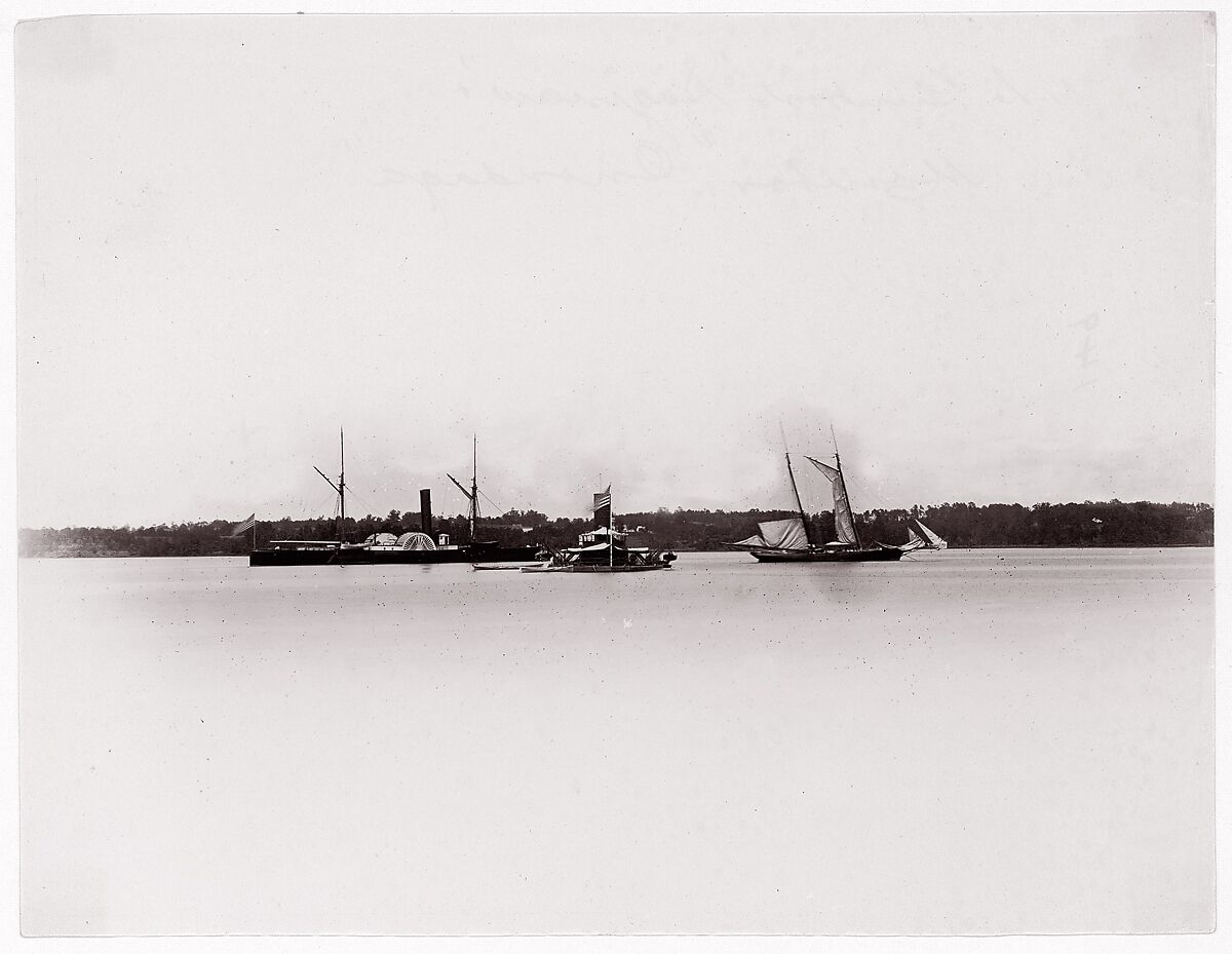 [U.S.S. Onondaga on James River, Virginia], Unknown (American), Albumen silver print from glass negative 