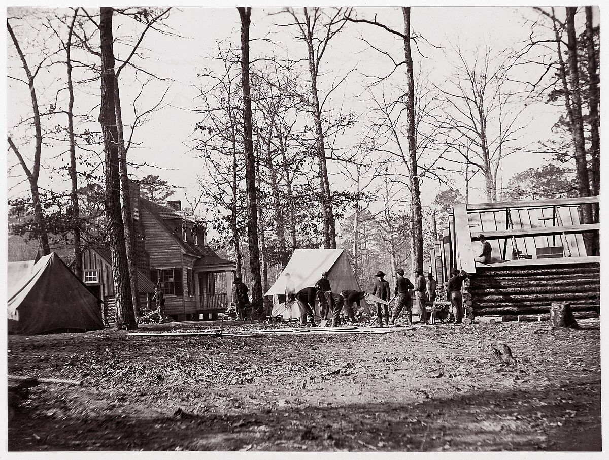 General Butler's Headquarters, Chapin's Farm, Virginia, Andrew Joseph Russell (American, 1830–1902), Albumen silver print from glass negative 