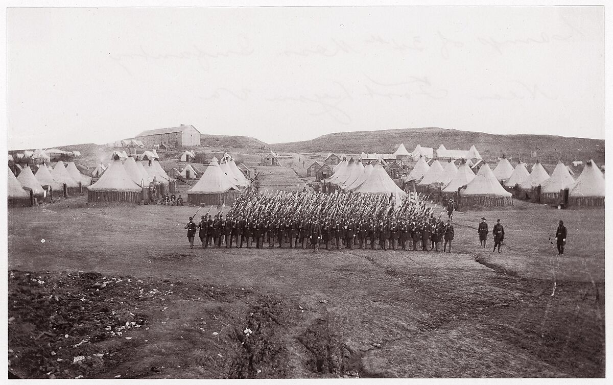 Camp of 34th Massachusetts Infantry near Fort Lyon, Virginia, Unknown (American), Albumen silver print from glass negative 