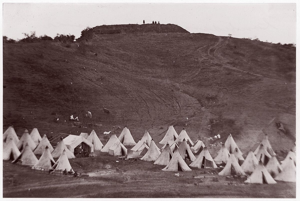 Confederate Earthworks, Belle Plain, Virginia, Possibly by James Gardner (American, born 1832), Albumen silver print from glass negative 