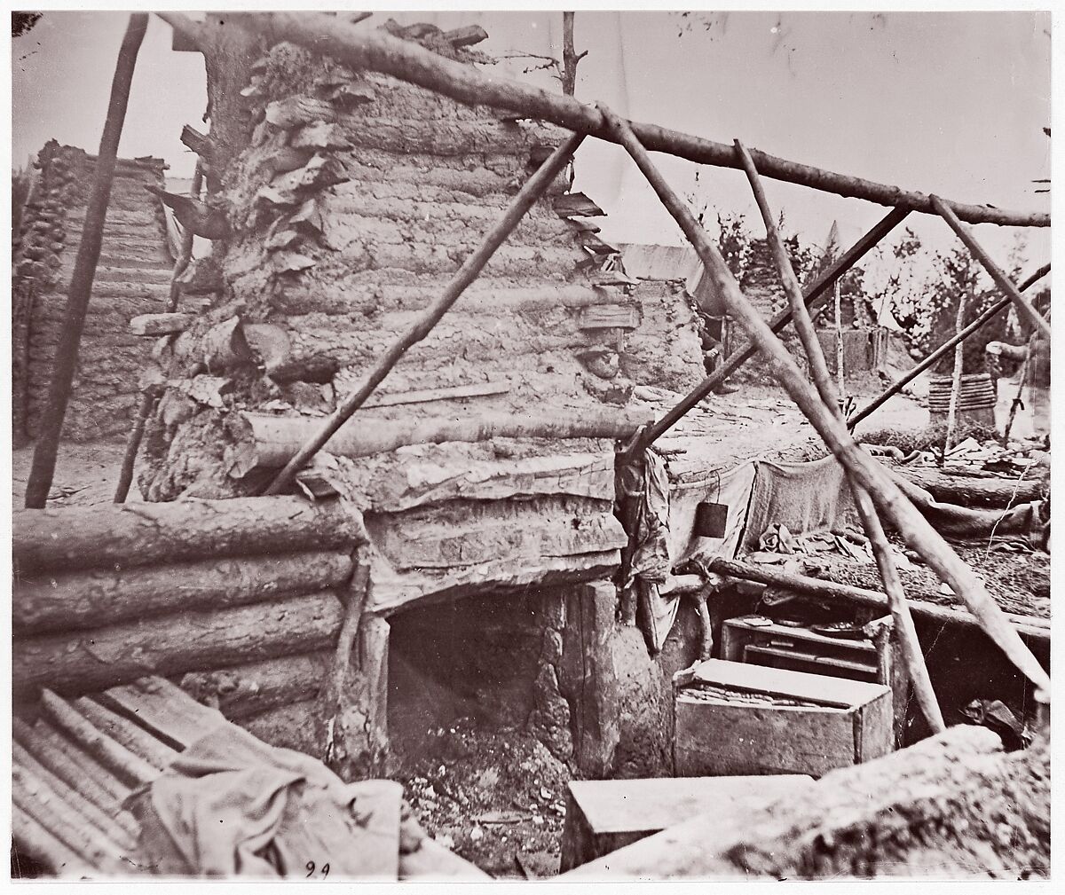 Abandoned Camp, Falmouth, Virginia, Andrew Joseph Russell (American, 1830–1902), Albumen silver print from glass negative 