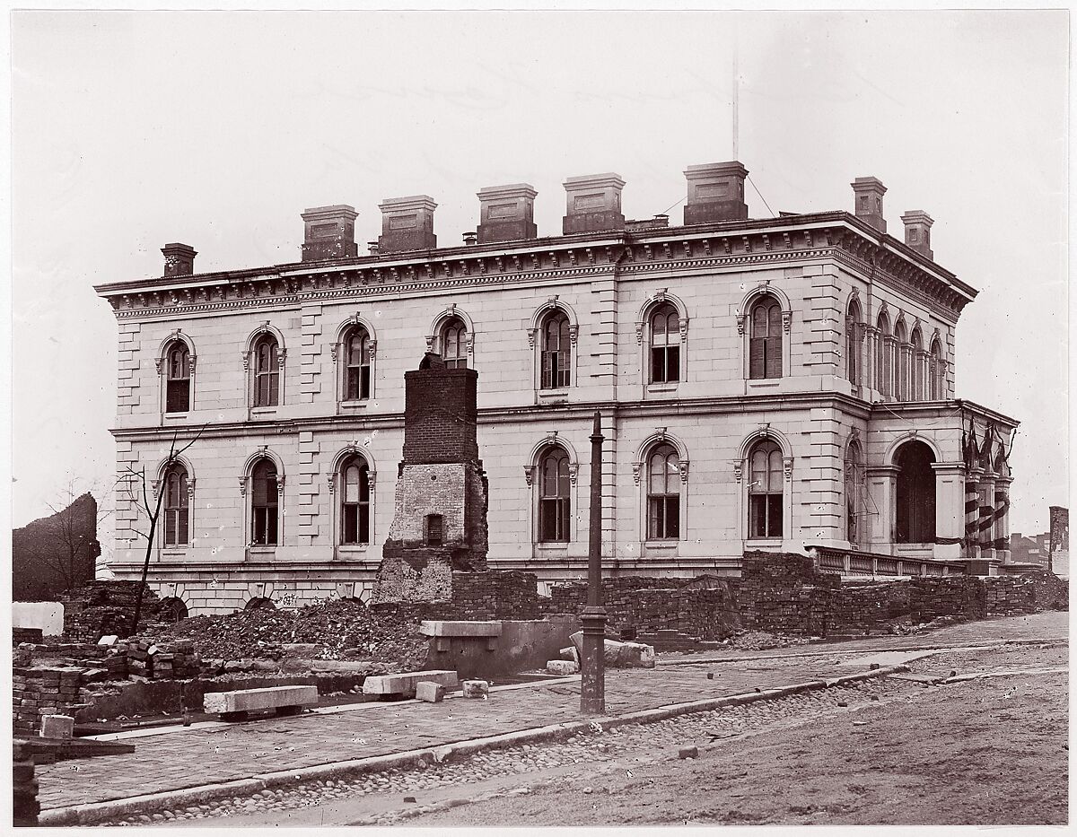 Custom House, Richmond, Virginia (after evacuation), Alexander Gardner (American, Glasgow, Scotland 1821–1882 Washington, D.C.), Albumen silver print from glass negative 