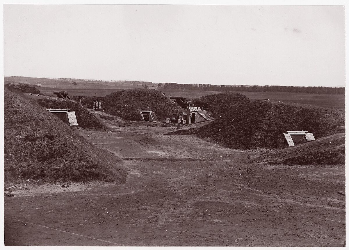 [Interior of Confederate Fort Darling, Drewry's Bluff, James River, Virginia], Attributed to William Frank Browne (American), Albumen silver print from glass negative 