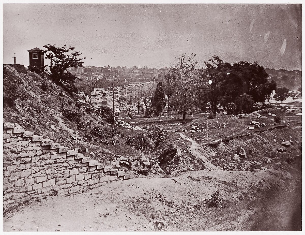 [Ruins of Richmond and Petersburg Railroad Bridge, Richmond, Virginia], Attributed to Alexander Gardner (American, Glasgow, Scotland 1821–1882 Washington, D.C.), Albumen silver print from glass negative 