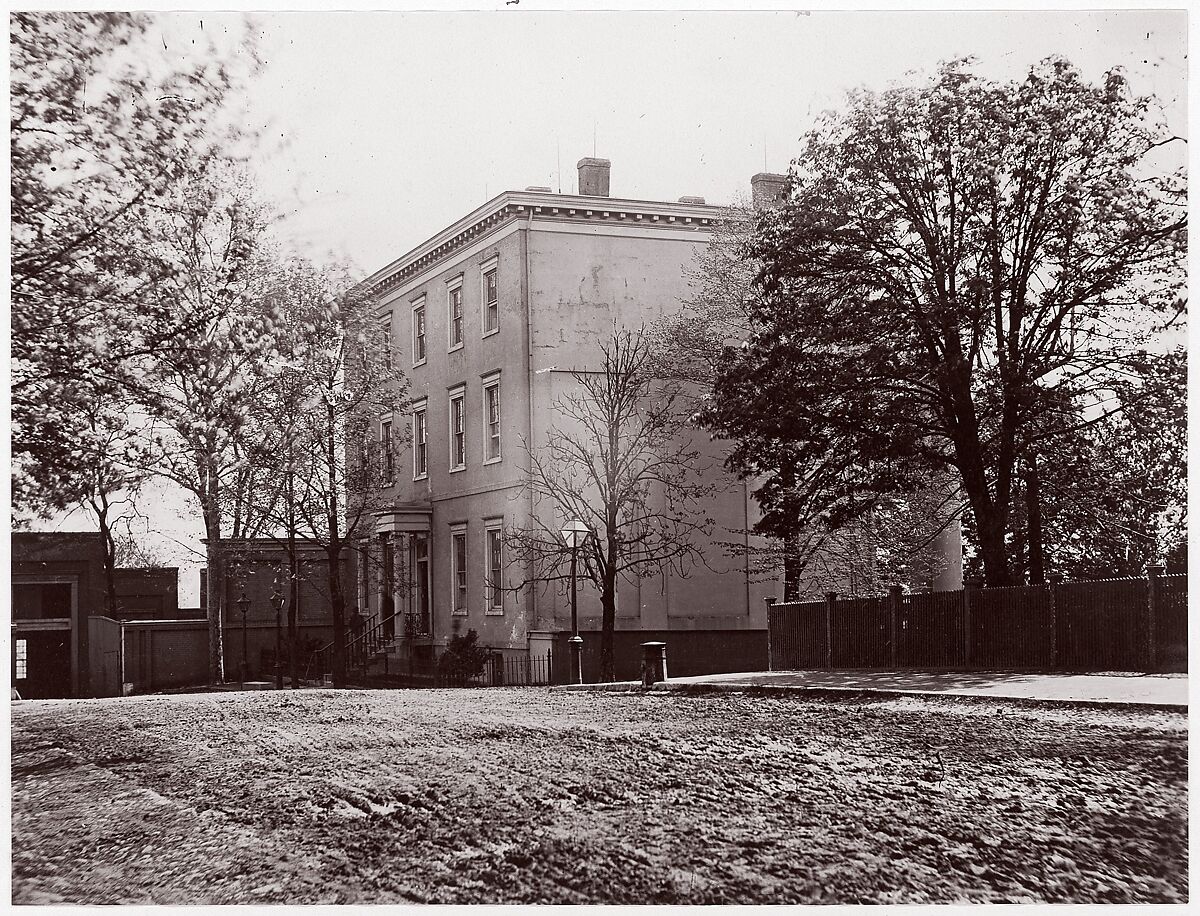 Jeff. Davis House, Executive Mansion, C.S.A., Richmond, Alexander Gardner (American, Glasgow, Scotland 1821–1882 Washington, D.C.), Albumen silver print from glass negative 